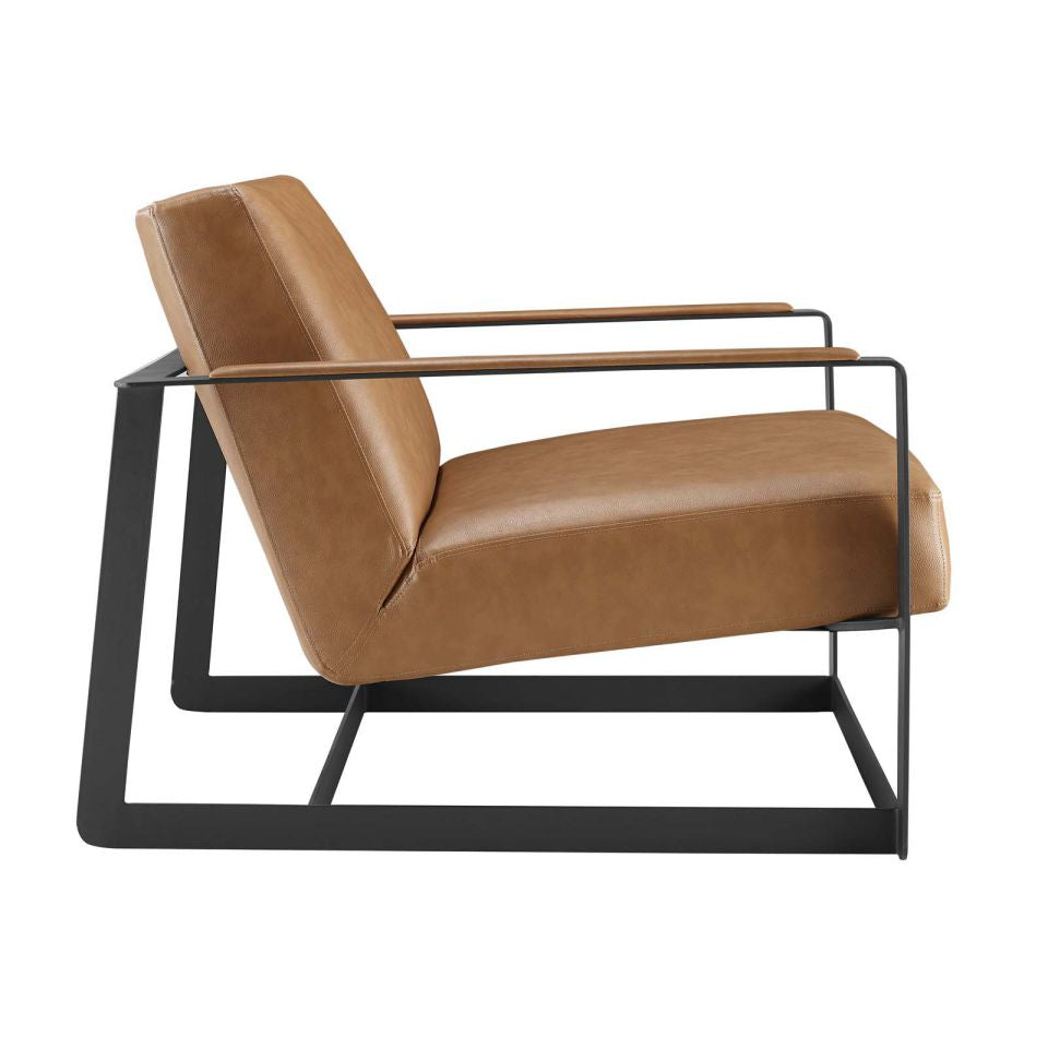 Modway Seg Vegan Leather Upholstered Vinyl Accent Chair - EEI-2075 | Accent Chairs | Modishstore - 3