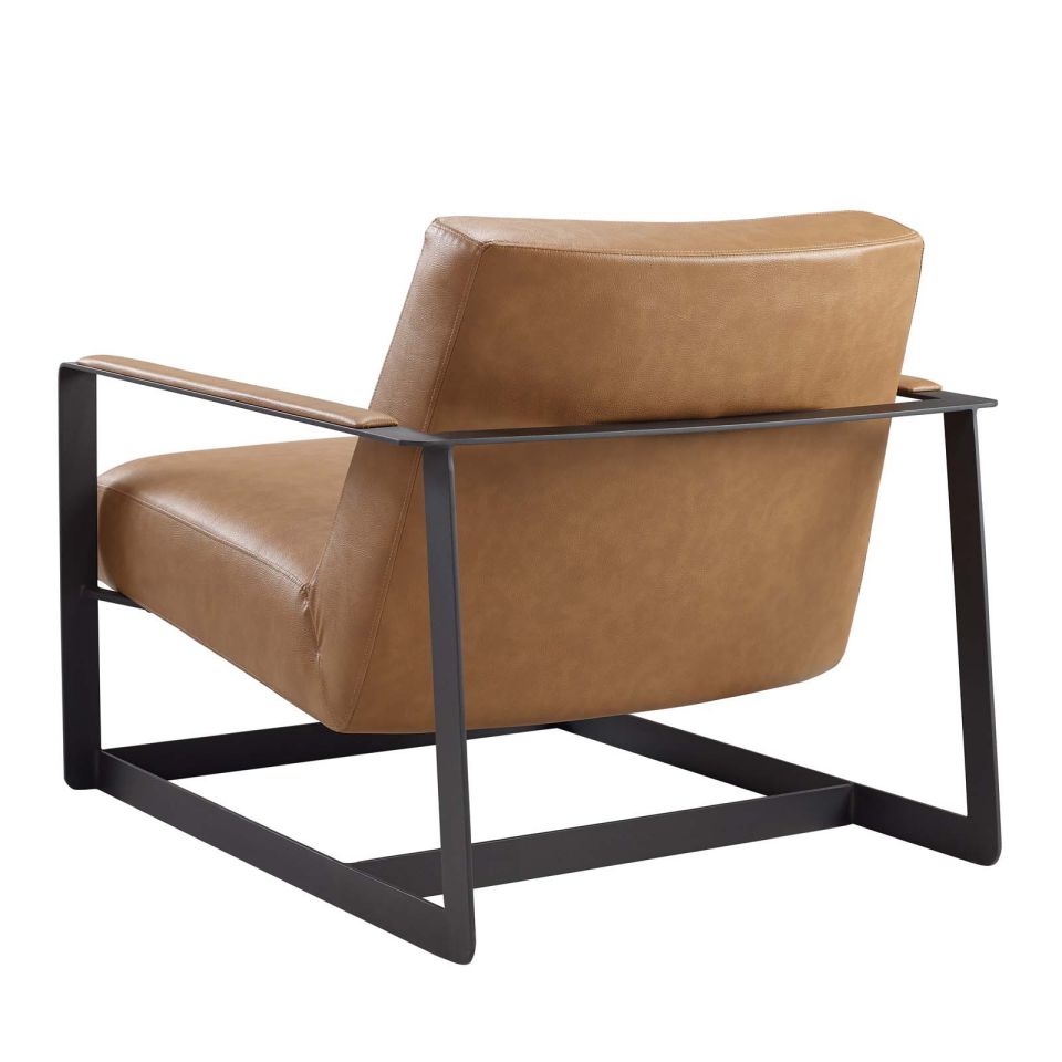 Modway Seg Vegan Leather Upholstered Vinyl Accent Chair - EEI-2075 | Accent Chairs | Modishstore - 4
