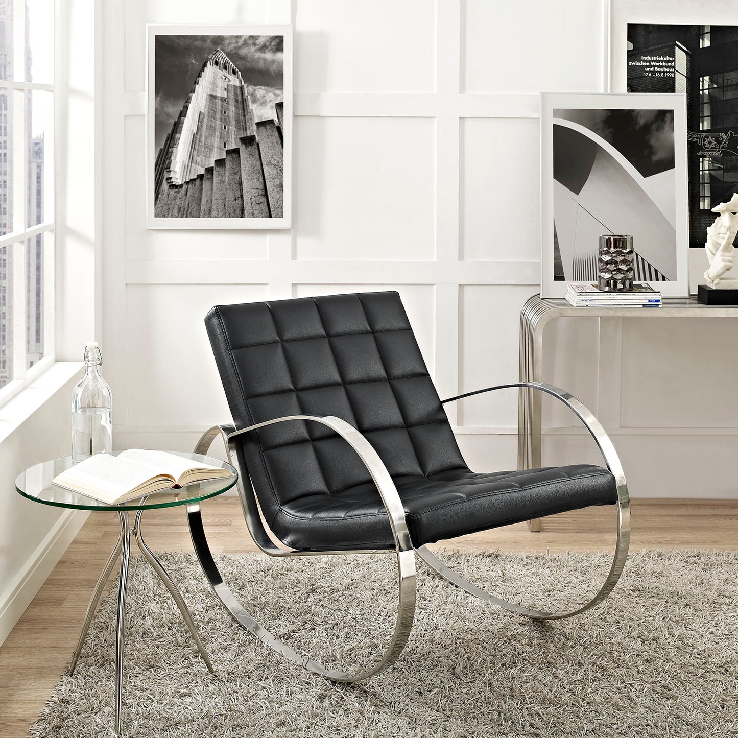 Gravitas Upholstered Vinyl Lounge Chair By Modway - EEI-2084 | Lounge Chairs | Modishstore