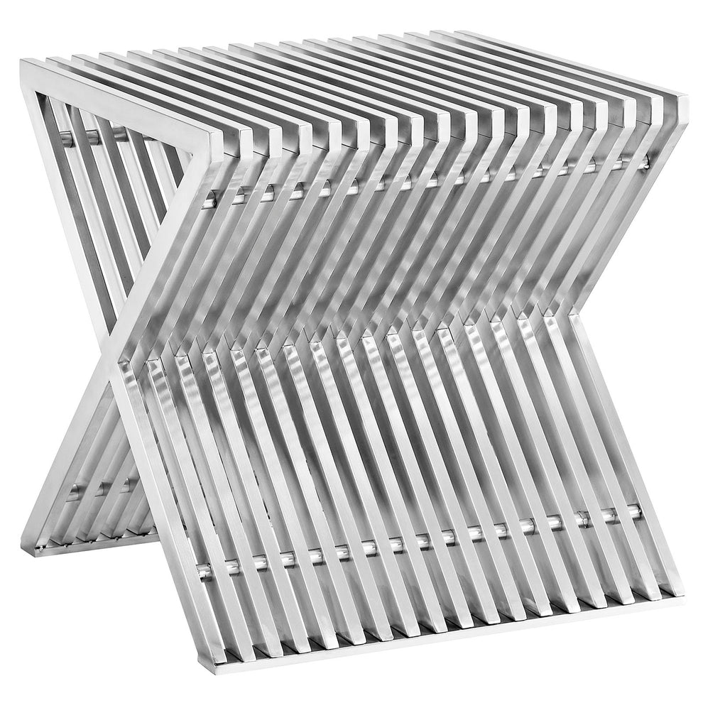 Modway Press Stainless Steel Side Table - Silver - EEI-2096 | Side Tables | Modishstore - 2