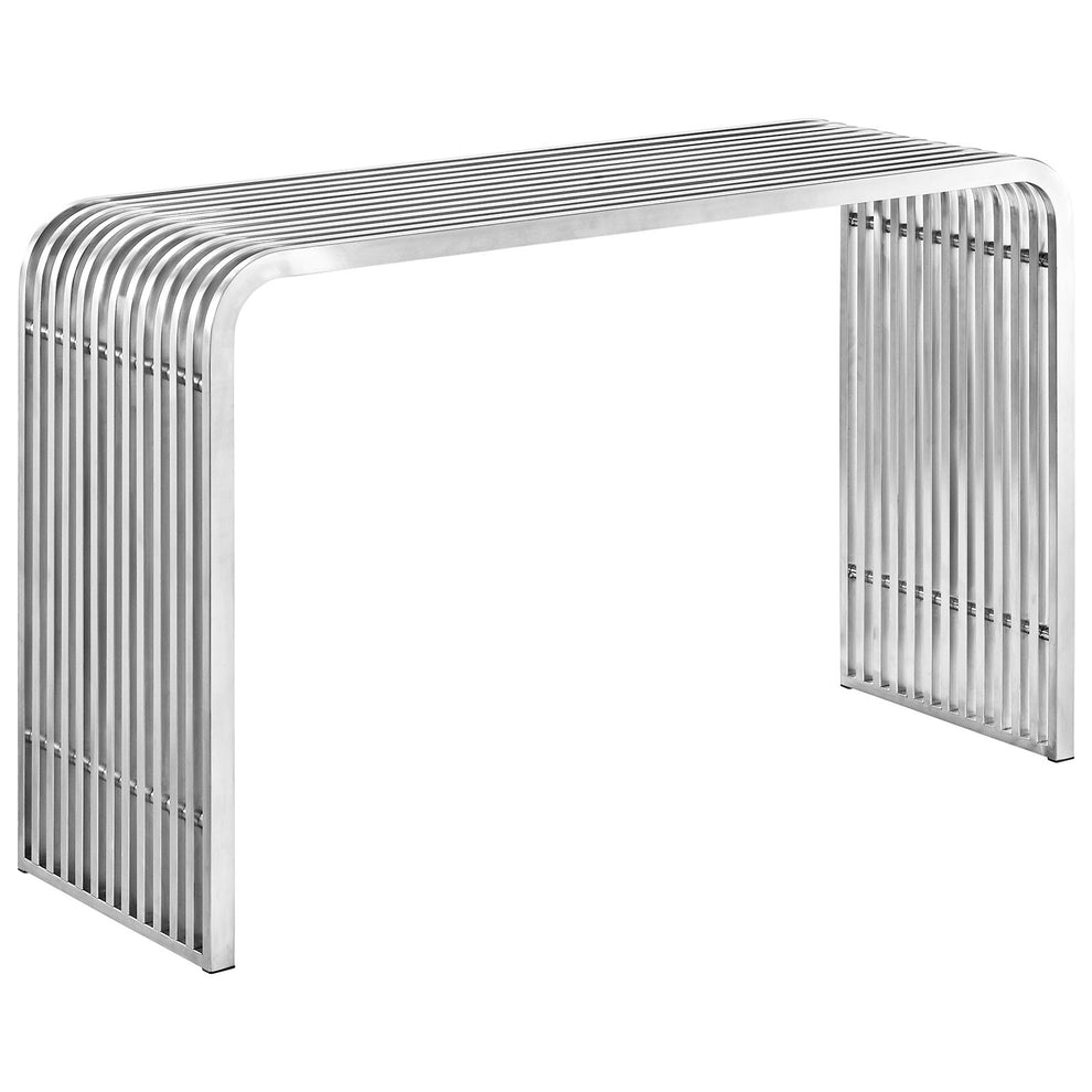 Modway Pipe Stainless Steel Console Table - Silver - EEI-2104 | Console Tables | Modishstore - 2