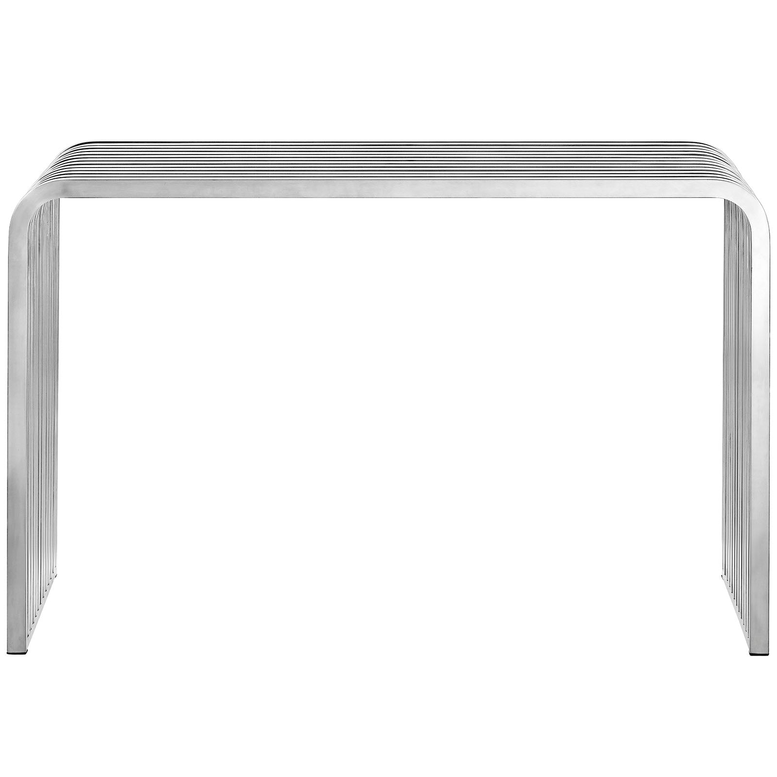 Modway Pipe Stainless Steel Console Table - Silver | Console Tables | Modishstore-4