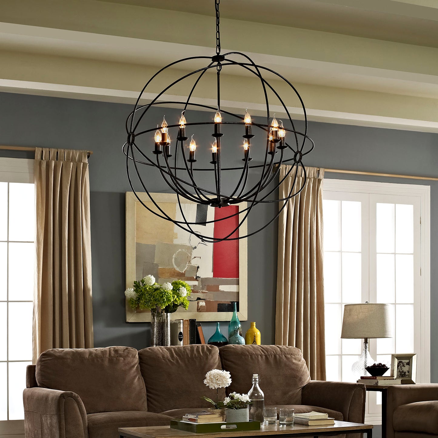 Atom 39.5" Chandelier By Modway - EEI-2111 | Chandeliers | Modishstore - 1
