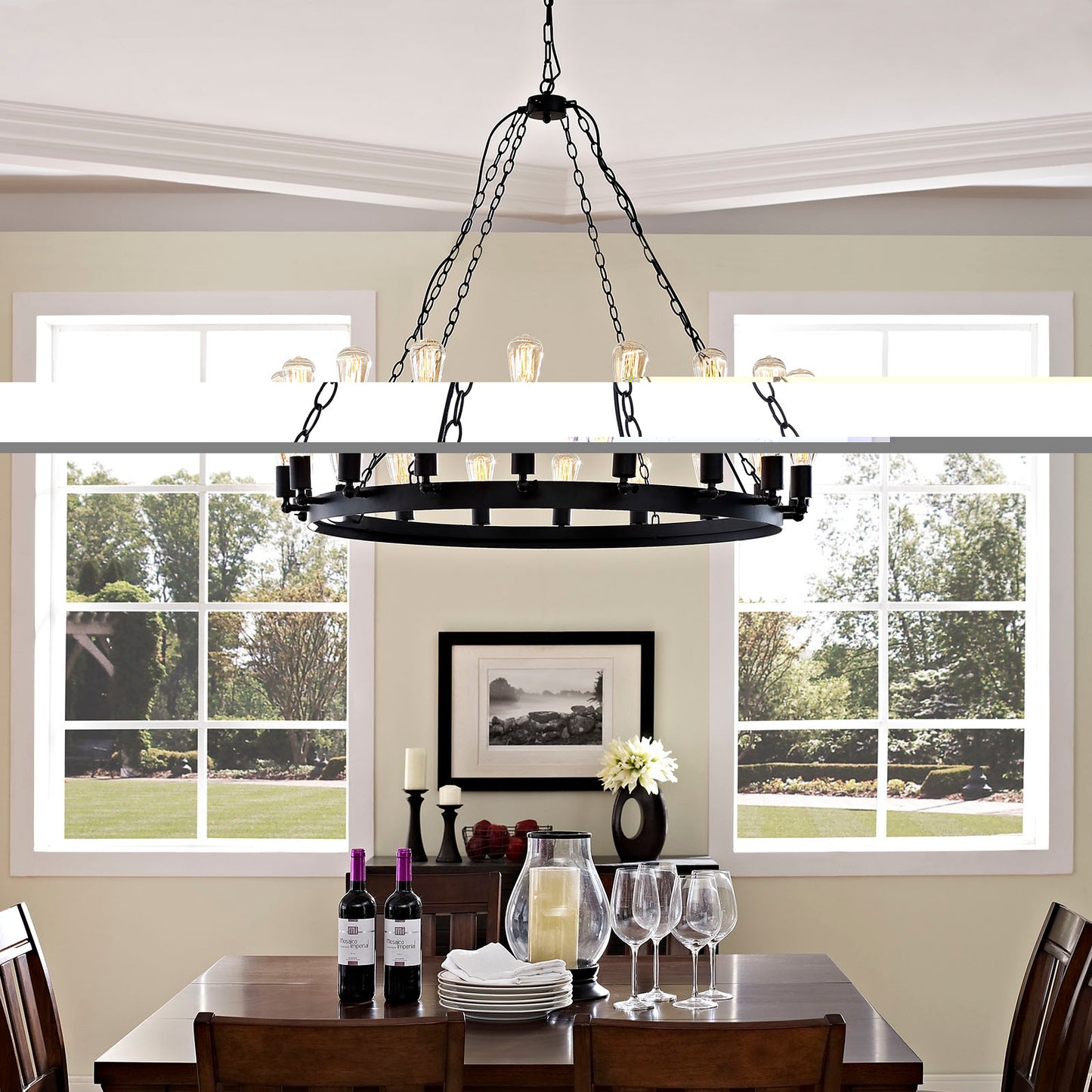 Modway Teleport 43" Chandelier - Brown - EEI-2117 | Chandeliers | Modishstore - 1