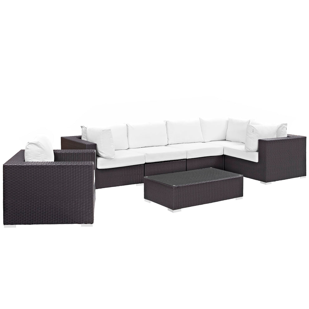 Modway Convene 7 Piece Outdoor Patio Sectional Set - EEI-2157 - EEI-2157 | Outdoor Sofas, Loveseats & Sectionals | Modishstore - 1