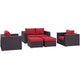 Modway Convene 5 Piece Outdoor Patio Sofa Set | Outdoor Sofas, Loveseats & Sectionals | Modishstore-25