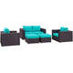 Modway Convene 5 Piece Outdoor Patio Sofa Set | Outdoor Sofas, Loveseats & Sectionals | Modishstore-24
