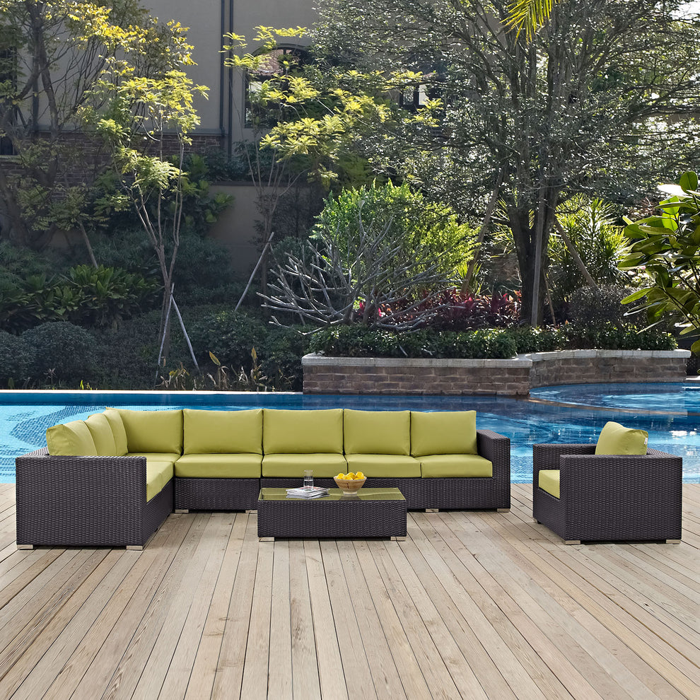Convene 7 Piece Outdoor Patio Sectional Set By Modway - EEI-2162 | Outdoor Sofas, Loveseats & Sectionals | Modishstore - 1
