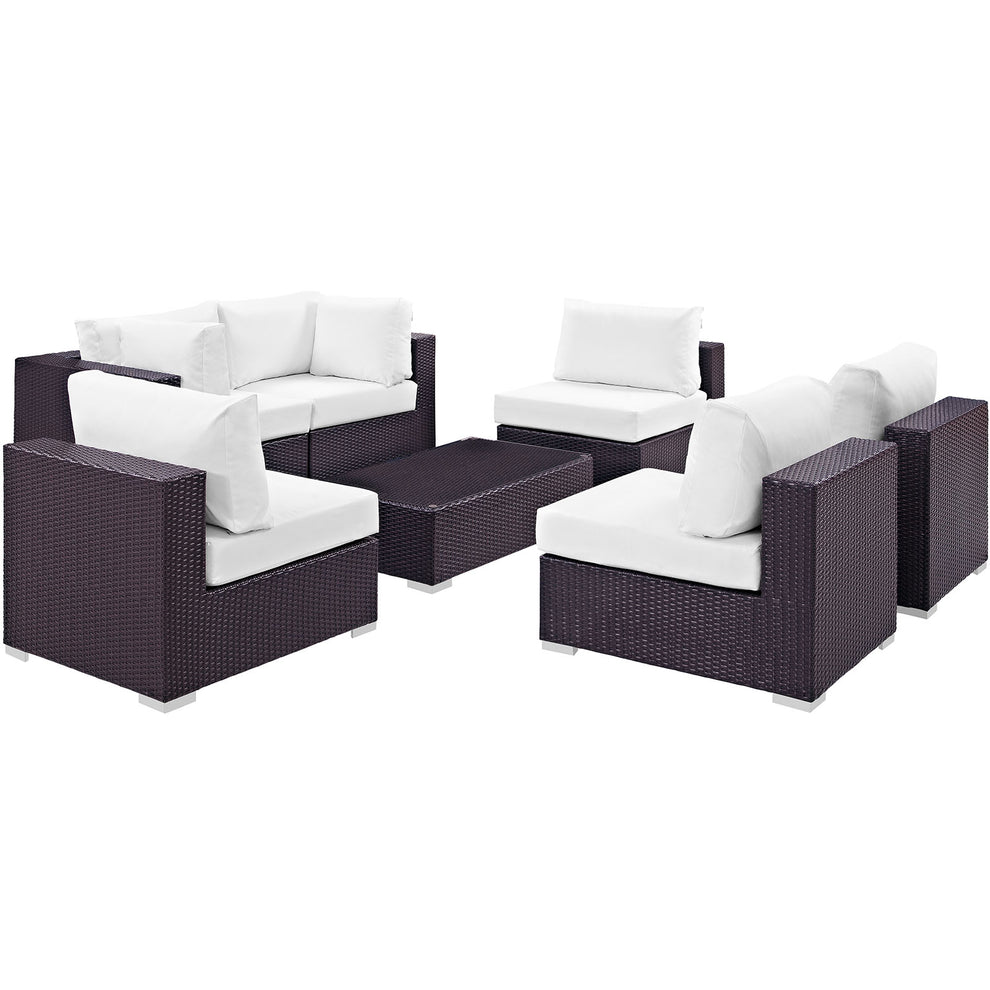Modway Convene 7 Piece Outdoor Patio Sectional Set - EEI-2164 - EEI-2164 | Outdoor Sofas, Loveseats & Sectionals | Modishstore - 1