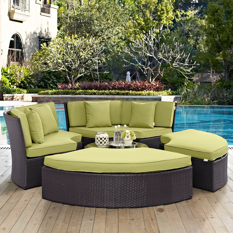Convene Circular Outdoor Patio Daybed Set By Modway - EEI-2171 | Outdoor Patio Daybed | Modishstore - 1