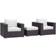 Modway Convene 3 Piece Outdoor Patio Ottoman & Armchair Set - EEI-2174 | Outdoor Sofas, Loveseats & Sectionals | Modishstore-20