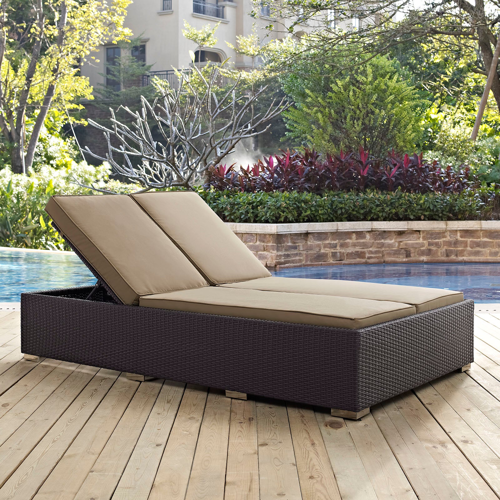 Modway Convene Double Outdoor Patio Chaise | Outdoor Recliners & Lounge Chairs | Modishstore-7