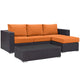 Modway Convene 3 Piece Outdoor Patio Sofa Set | Outdoor Sofas, Loveseats & Sectionals | Modishstore-25