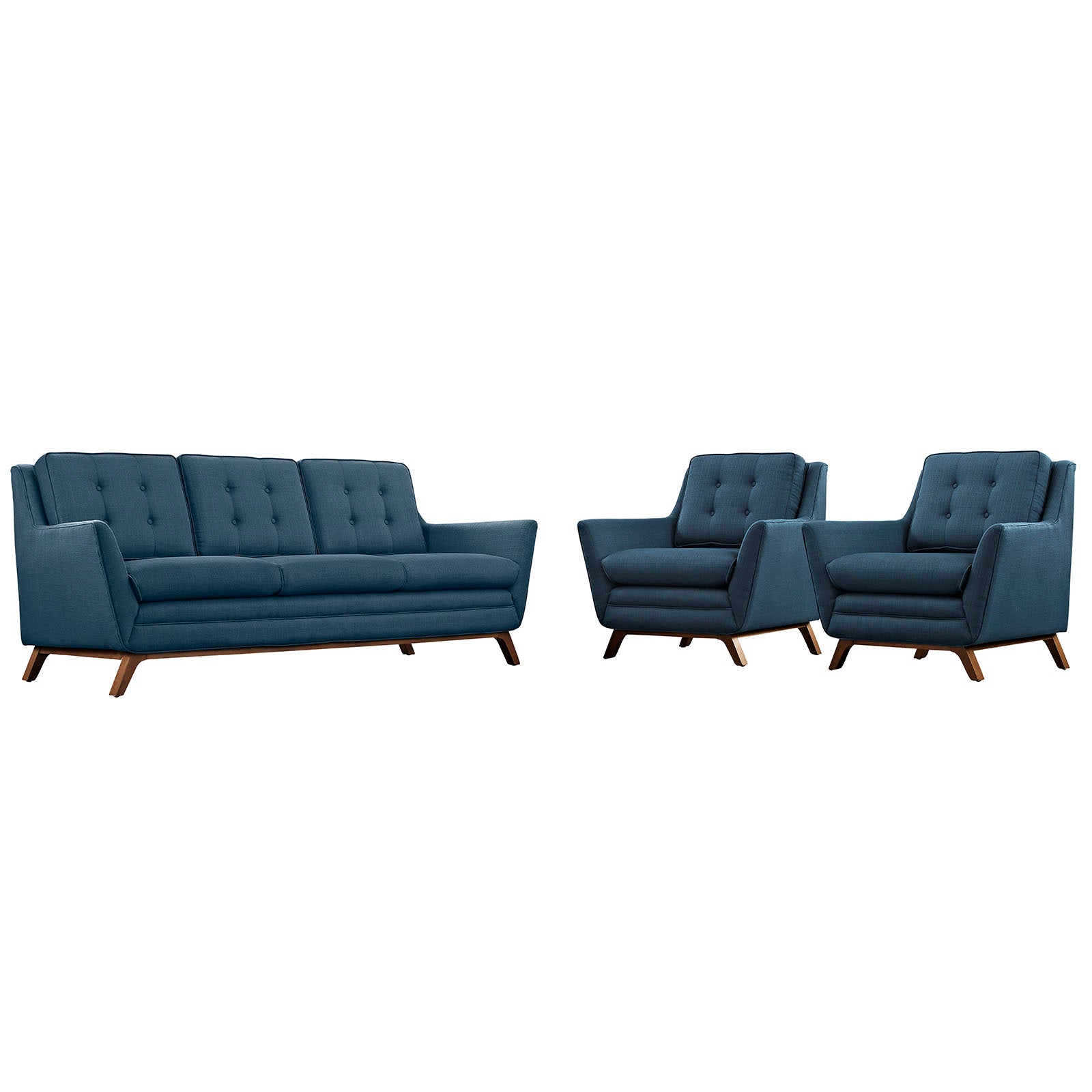 Beguile 3 Piece Upholstered Fabric Living Room Set By Modway - EEI-2184 | Sofas | Modishstore - 2