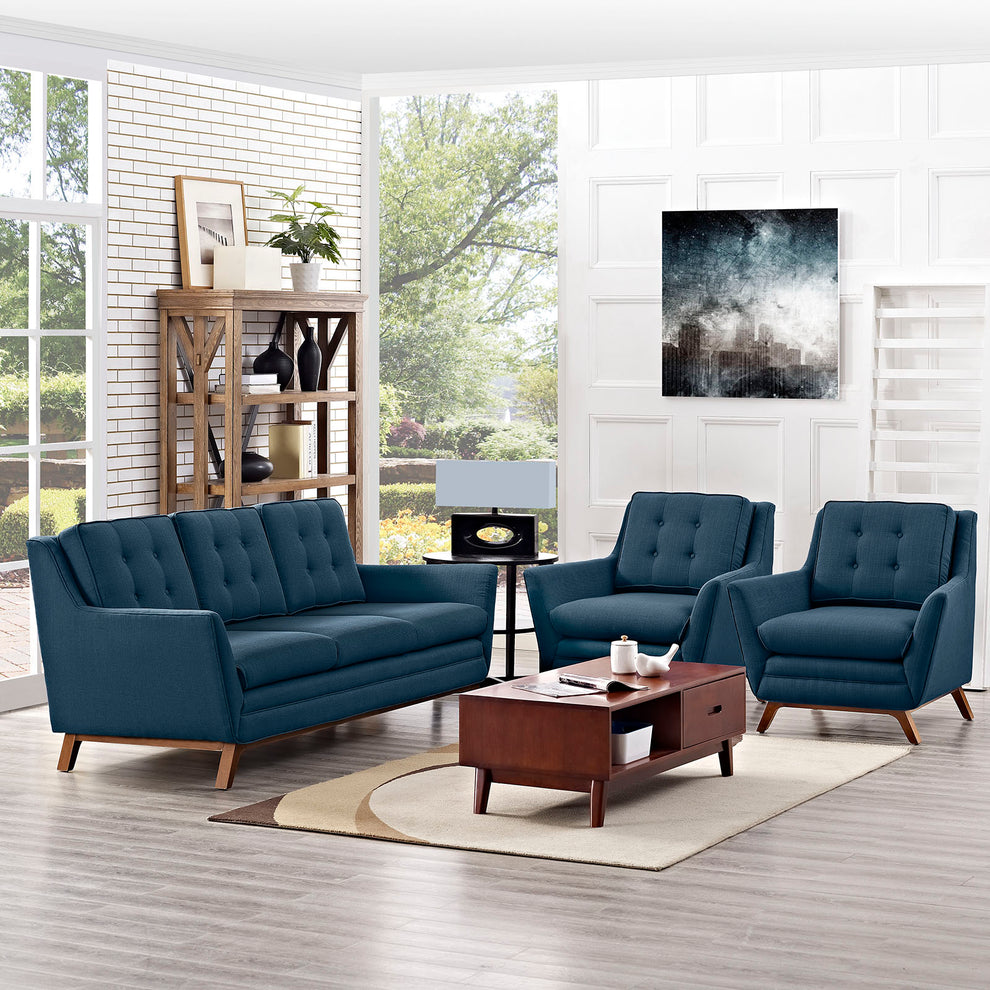 Beguile 3 Piece Upholstered Fabric Living Room Set By Modway - EEI-2184 | Sofa Set | Modishstore - 1