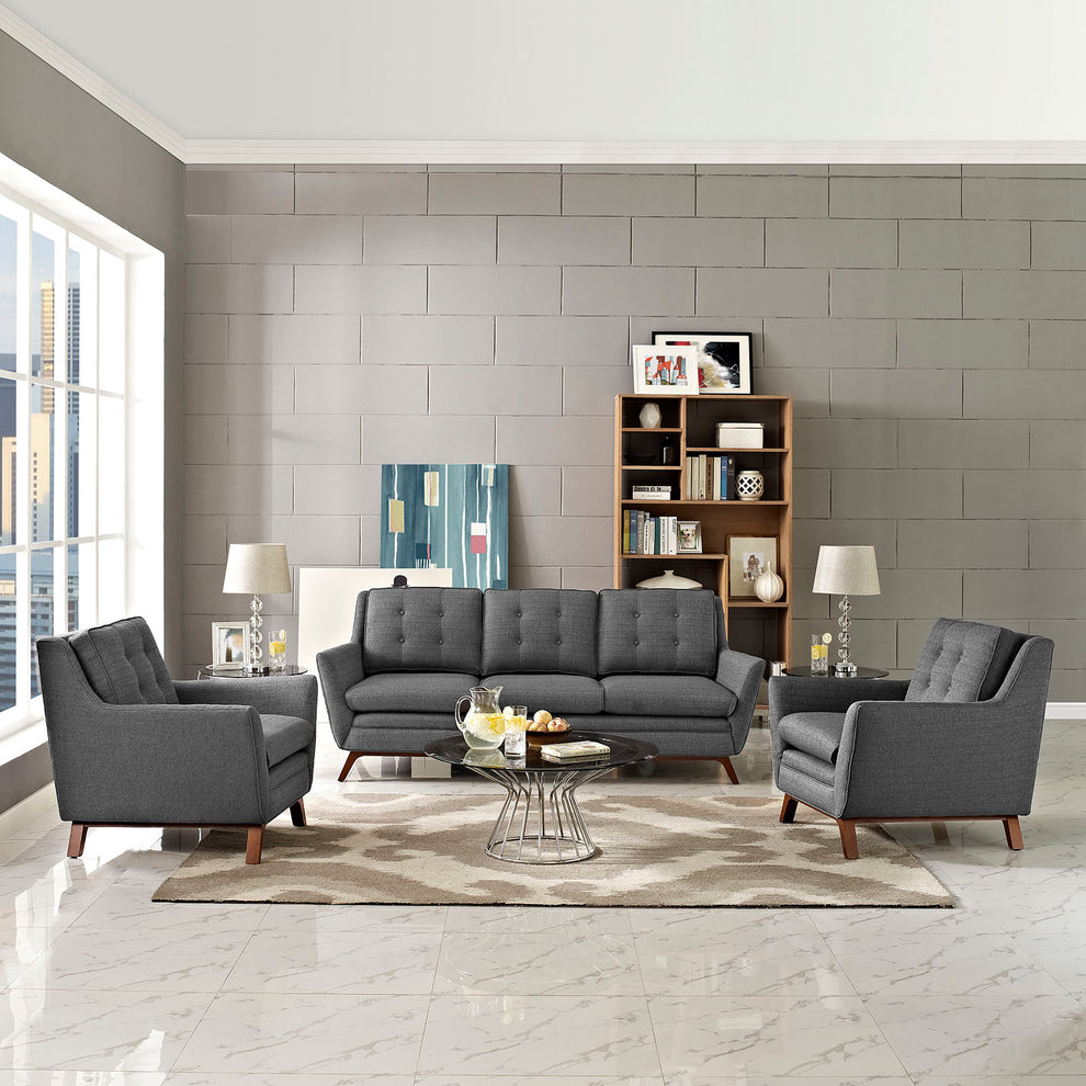 Beguile 3 Piece Upholstered Fabric Living Room Set By Modway - EEI-2184 | Sofa Set | Modishstore - 7