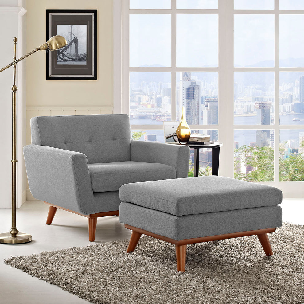 Modway Engage 2 Piece Armchair and Ottoman - EEI-2187 | Armchairs | Modishstore - 7