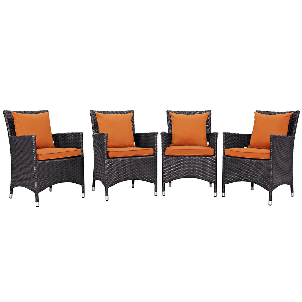 Modway Convene 4 Piece Outdoor Patio Dining Set - EEI-2190 | Dining Chairs | Modishstore - 25