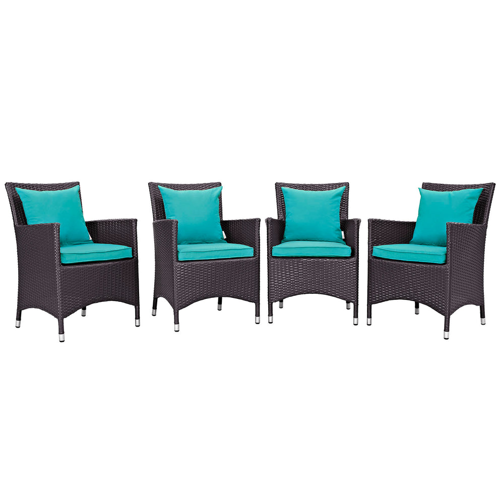 Modway Convene 4 Piece Outdoor Patio Dining Set - EEI-2190 | Dining Chairs | Modishstore - 28
