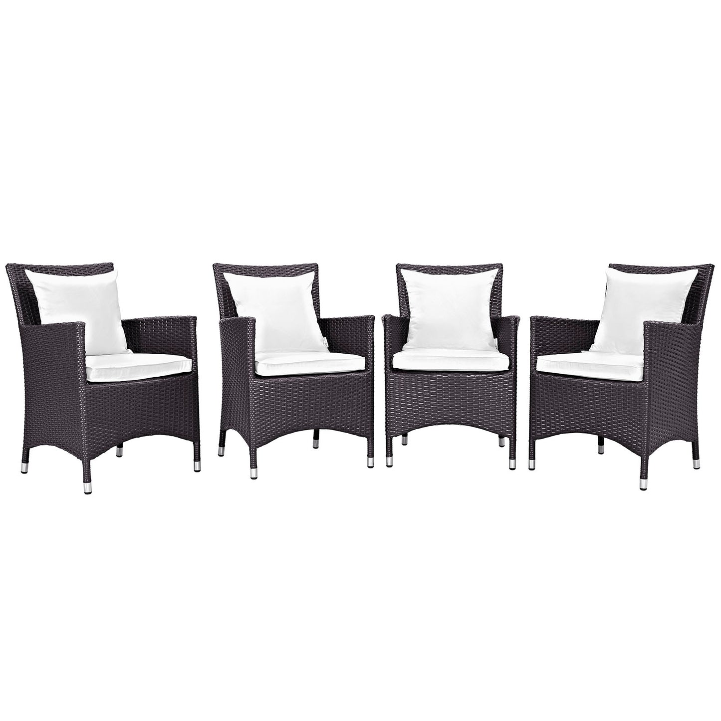 Modway Convene 4 Piece Outdoor Patio Dining Set | Dining Chairs | Modishstore-24