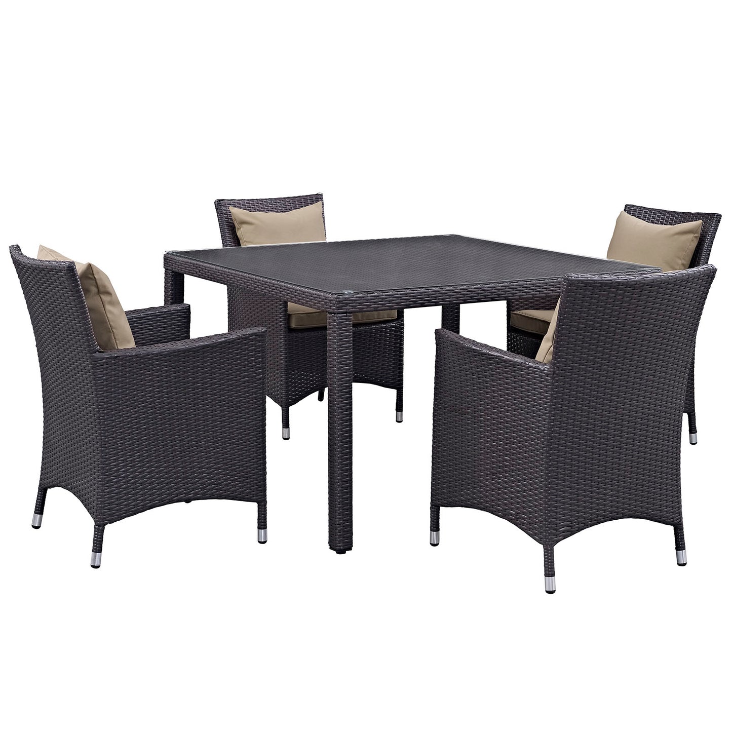 Modway Convene 5 Piece Outdoor Patio Dining Set - EEI-2191 | Outdoor Dining Sets | Modishstore - 6