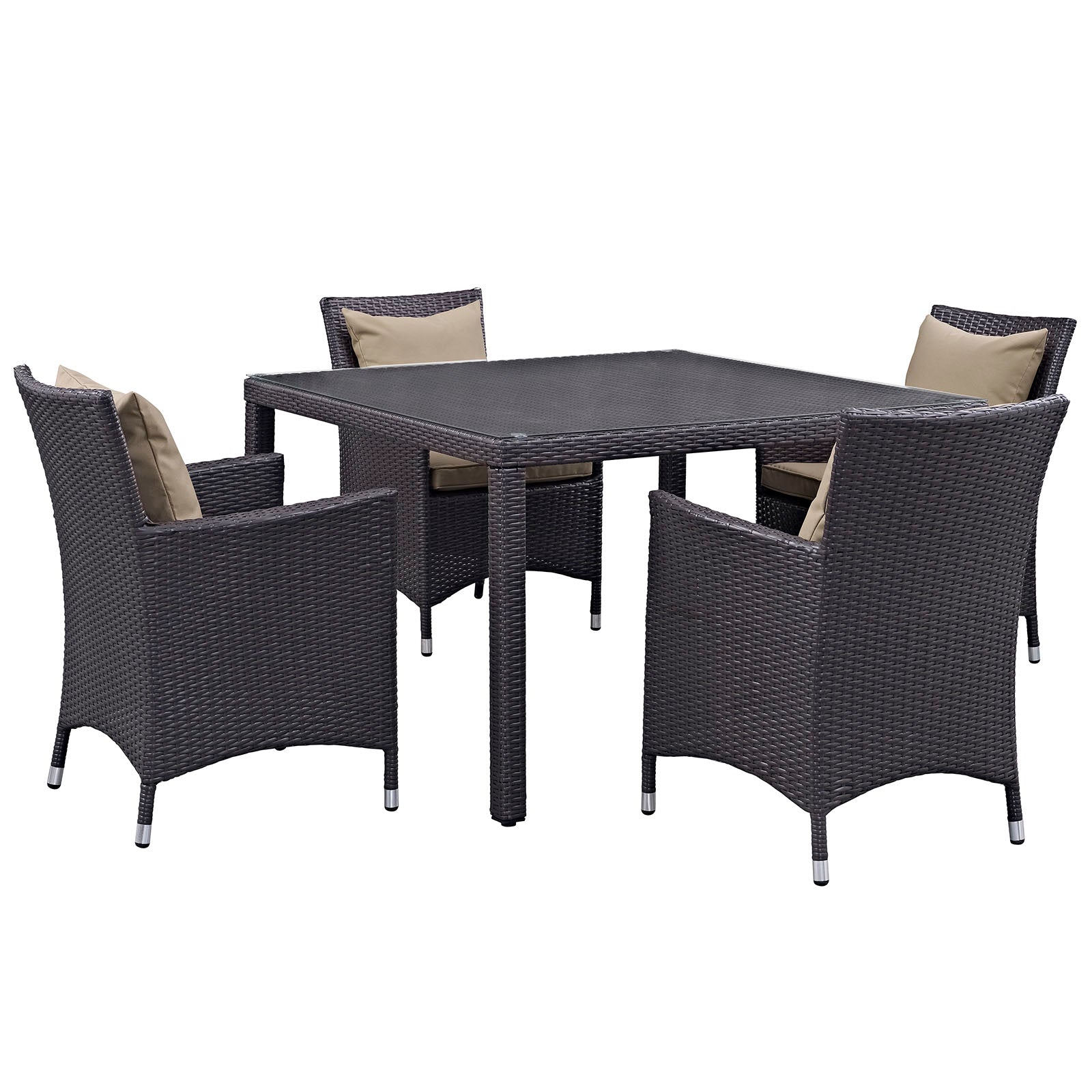 Modway Convene 5 Piece Outdoor Patio Dining Set - EEI-2191 | Outdoor Dining Sets | Modishstore - 6