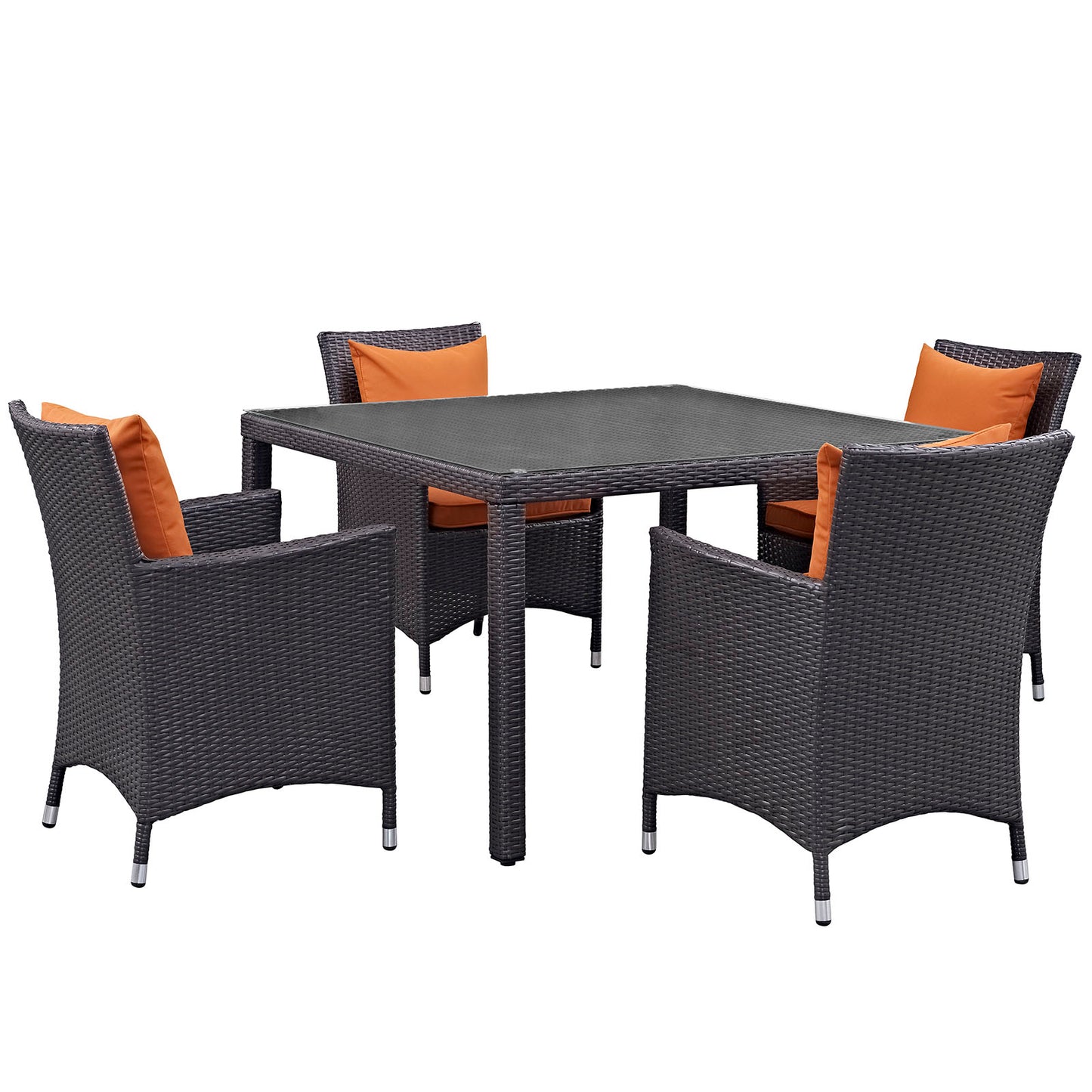 Modway Convene 5 Piece Outdoor Patio Dining Set - EEI-2191 | Outdoor Dining Sets | Modishstore - 5