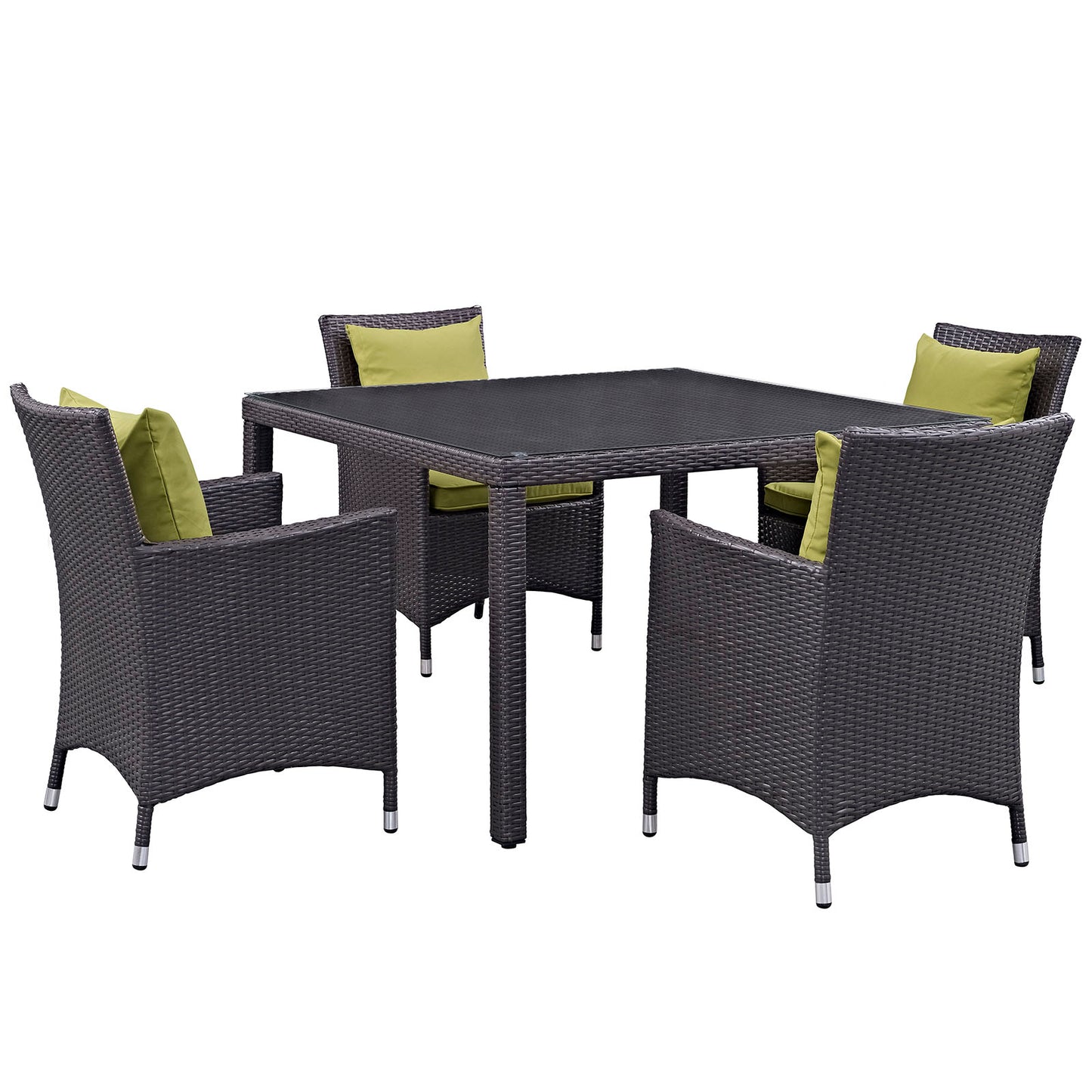 Modway Convene 5 Piece Outdoor Patio Dining Set - EEI-2191 | Outdoor Dining Sets | Modishstore - 4
