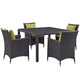 Modway Convene 5 Piece Outdoor Patio Dining Set - EEI-2191 | Outdoor Dining Sets | Modishstore - 4