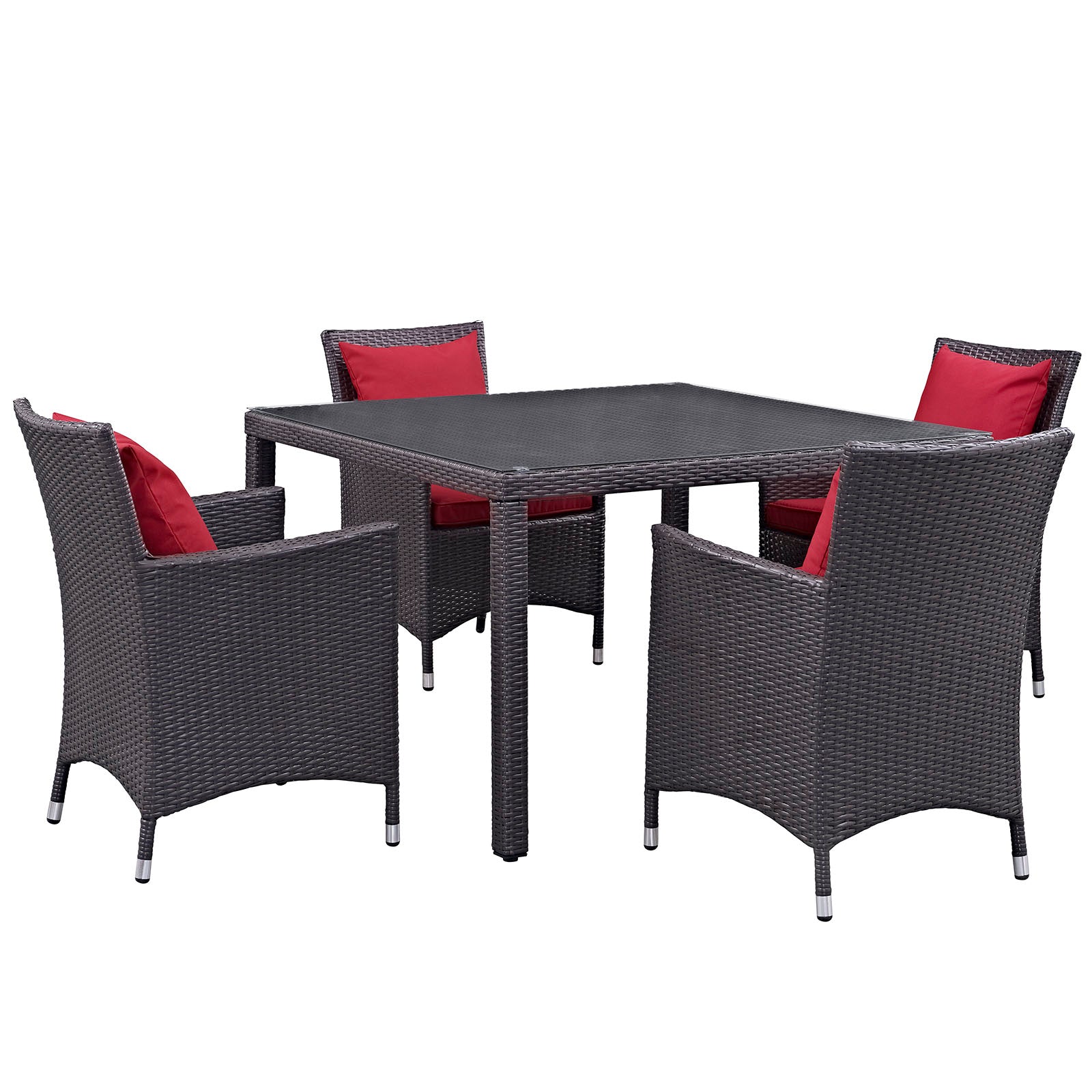 Modway Convene 5 Piece Outdoor Patio Dining Set - EEI-2191 | Outdoor Dining Sets | Modishstore - 3