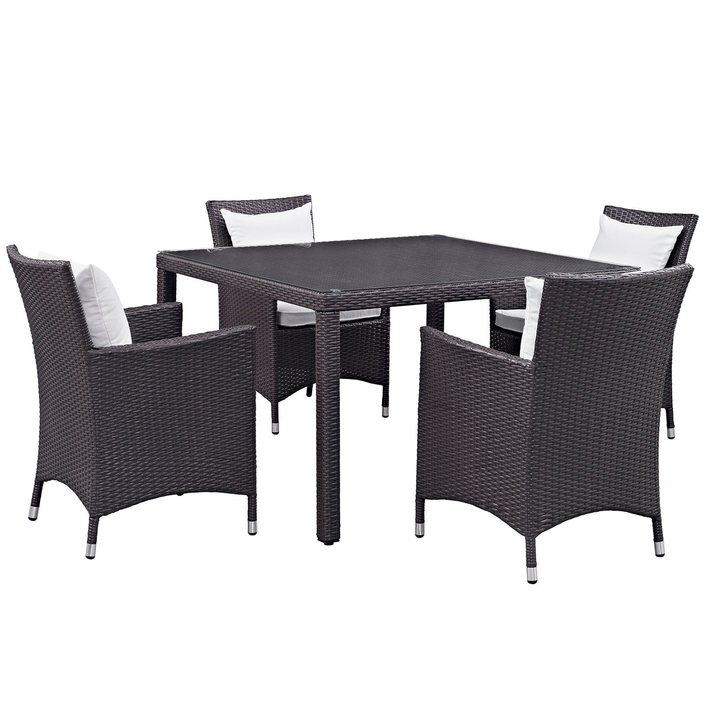 Modway Convene 5 Piece Outdoor Patio Dining Set - EEI-2191 | Outdoor Dining Sets | Modishstore - 1