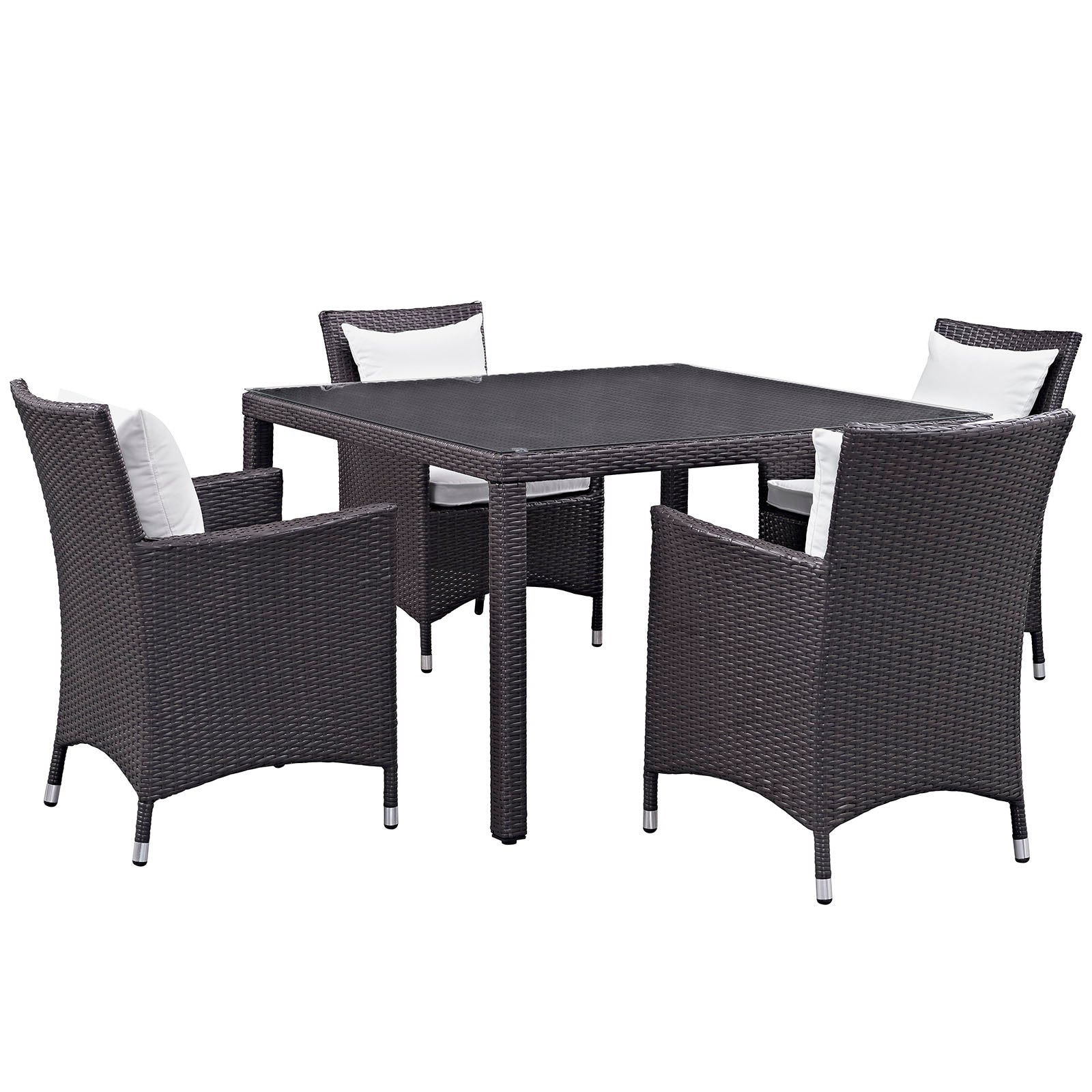 Modway Convene 5 Piece Outdoor Patio Dining Set - EEI-2191 | Outdoor Dining Sets | Modishstore - 1