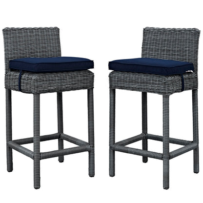 Summon 2 Piece Outdoor Patio Sunbrella® Pub Set By Modway - EEI-2197 | Bar Stools | Modishstore - 6