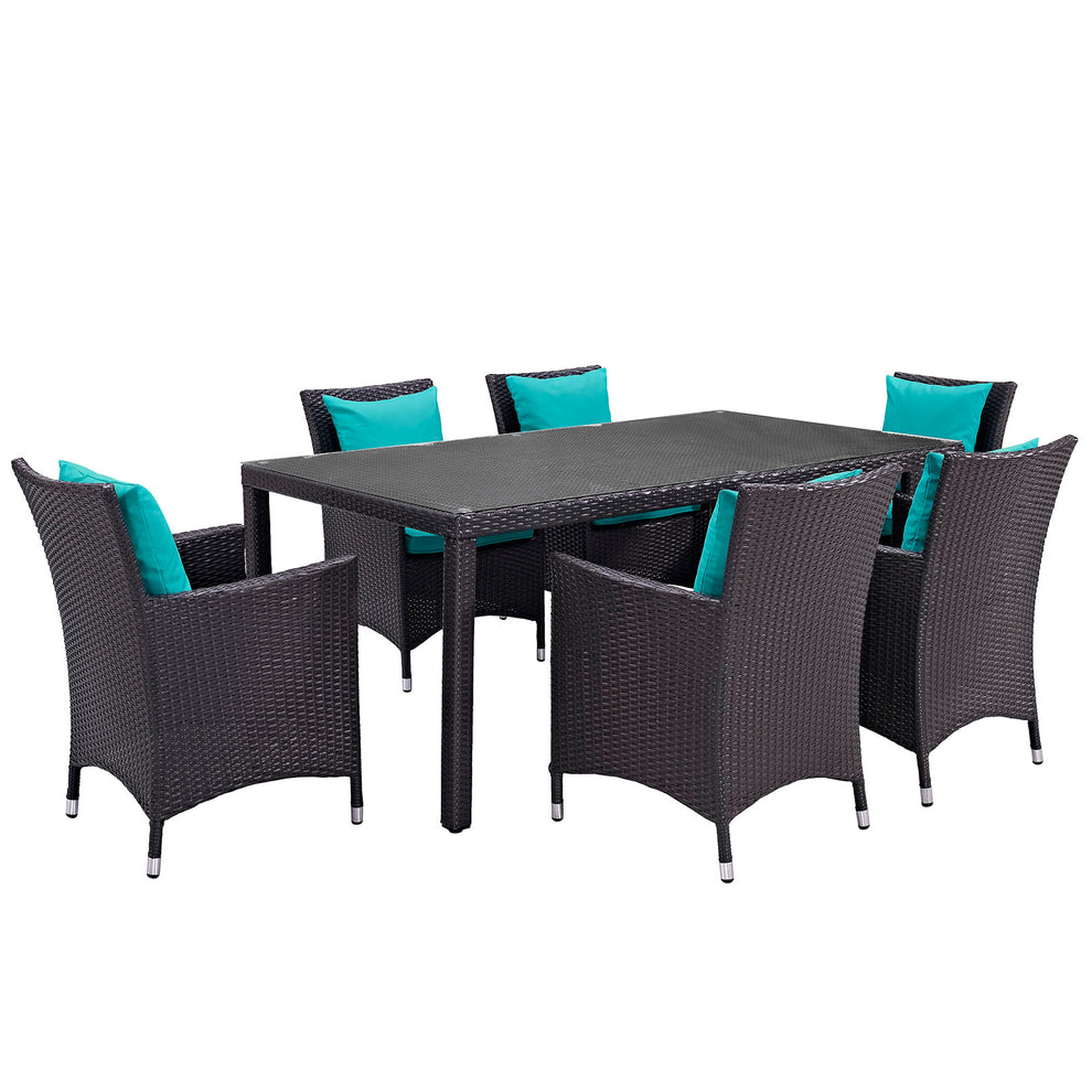 Modway Convene 7 Piece Outdoor Patio Dining Set - EEI-2199 - EEI-2199 | Outdoor Dining Sets | Modishstore - 2