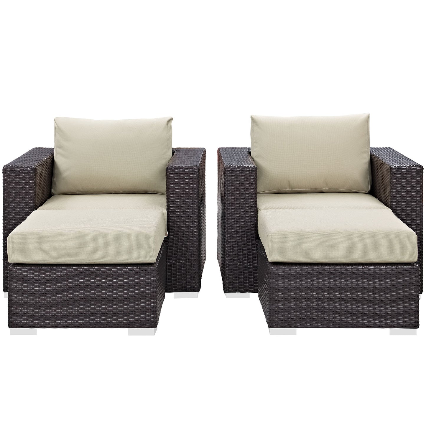 Modway Convene 4 Piece Outdoor Patio Sectional Set | Outdoor Sofas, Loveseats & Sectionals | Modishstore-4