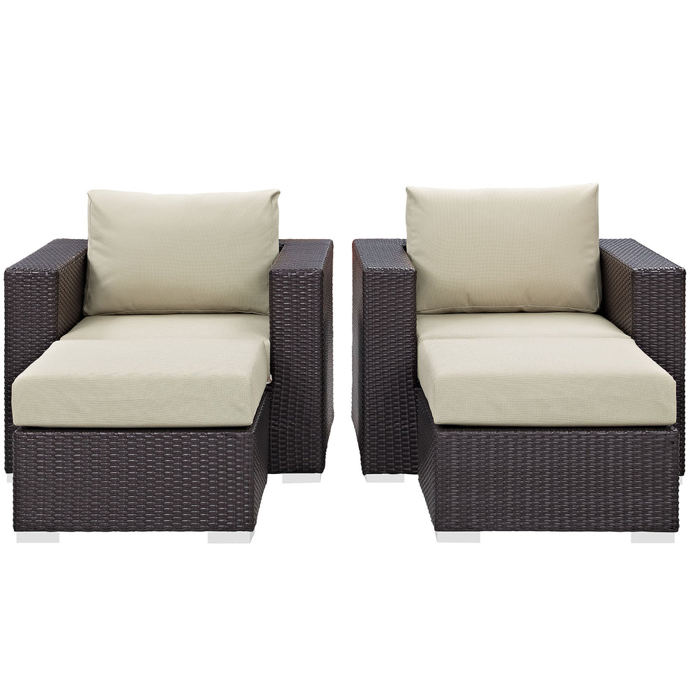 Modway Convene 4 Piece Outdoor Patio Sectional Set - EEI-2202 | Outdoor Sofas, Loveseats & Sectionals | Modishstore - 4