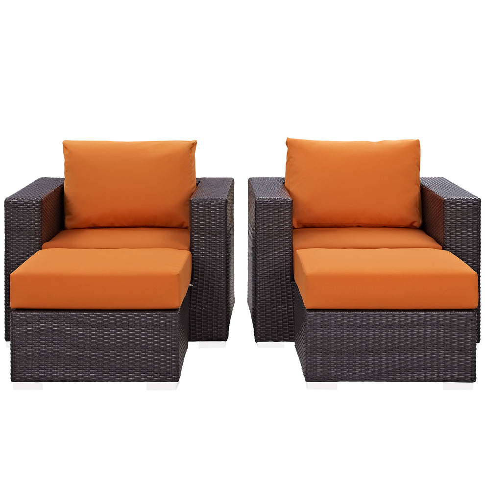 Modway Convene 4 Piece Outdoor Patio Sectional Set - EEI-2202 | Outdoor Sofas, Loveseats & Sectionals | Modishstore - 11