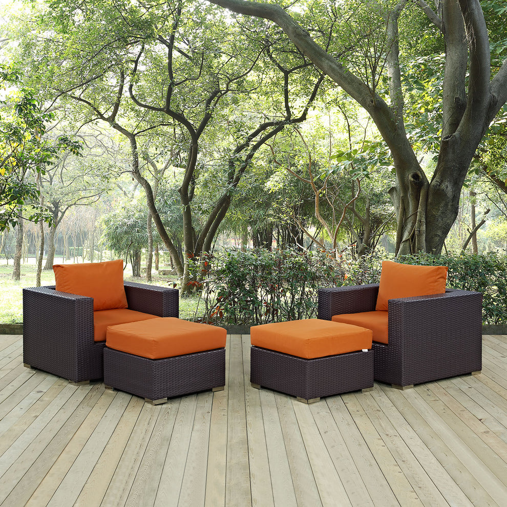 Modway Convene 4 Piece Outdoor Patio Sectional Set - EEI-2202 | Outdoor Sofas, Loveseats & Sectionals | Modishstore - 28