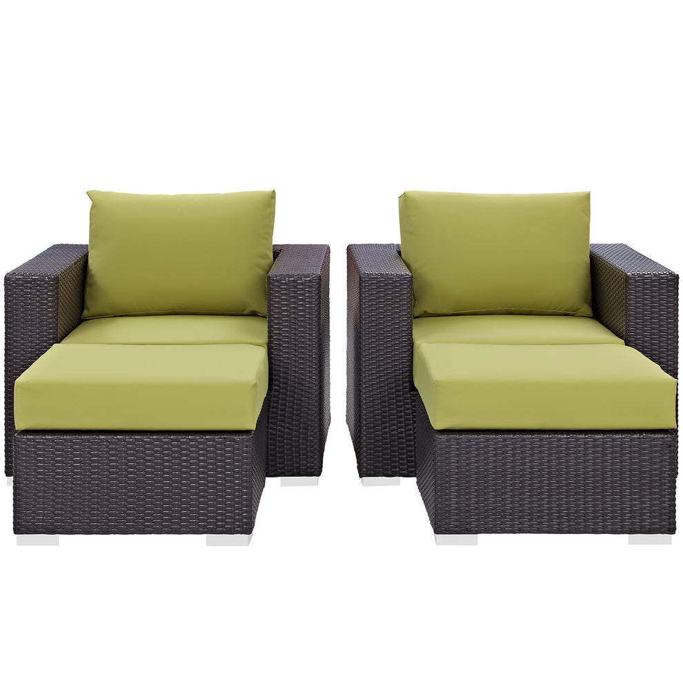 Modway Convene 4 Piece Outdoor Patio Sectional Set - EEI-2202 | Outdoor Sofas, Loveseats & Sectionals | Modishstore - 14