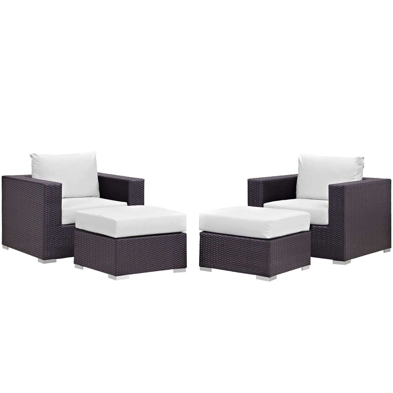 Modway Convene 4 Piece Outdoor Patio Sectional Set | Outdoor Sofas, Loveseats & Sectionals | Modishstore-21