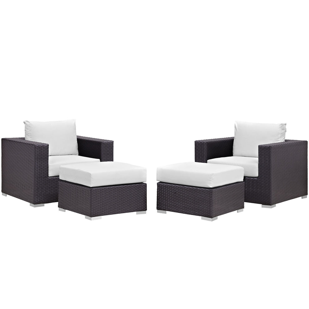 Modway Convene 4 Piece Outdoor Patio Sectional Set - EEI-2202 | Outdoor Sofas, Loveseats & Sectionals | Modishstore - 21