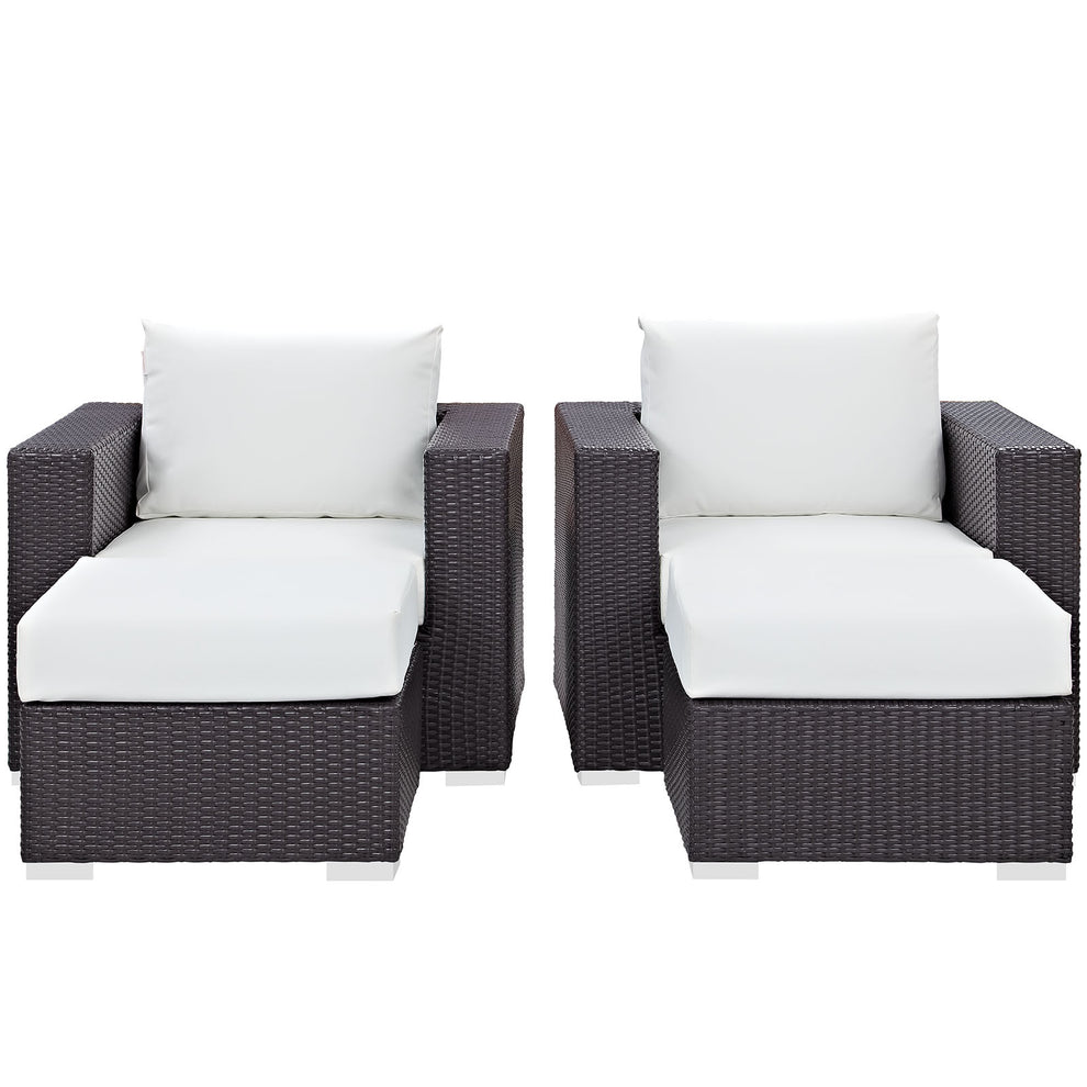 Modway Convene 4 Piece Outdoor Patio Sectional Set - EEI-2202 | Outdoor Sofas, Loveseats & Sectionals | Modishstore - 23