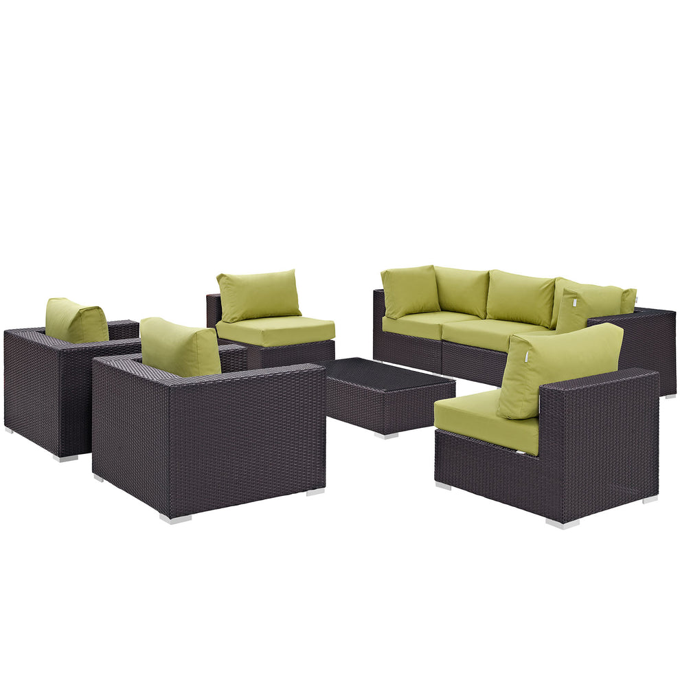 Modway Convene 8 Piece Outdoor Patio Sectional Set - EEI-2203 - EEI-2203 | Outdoor Sofas, Loveseats & Sectionals | Modishstore - 4