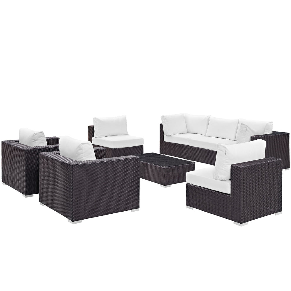 Modway Convene 8 Piece Outdoor Patio Sectional Set - EEI-2203 - EEI-2203 | Outdoor Sofas, Loveseats & Sectionals | Modishstore - 1