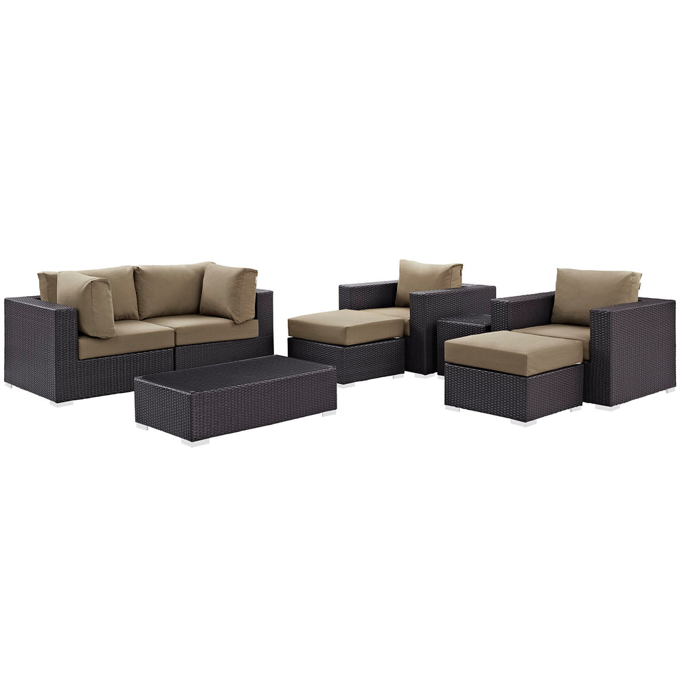 Modway Convene 8 Piece Outdoor Patio Sectional Set - EEI-2206 - EEI-2206 | Outdoor Sofas, Loveseats & Sectionals | Modishstore - 6