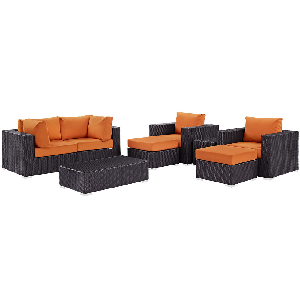 Modway Convene 8 Piece Outdoor Patio Sectional Set - EEI-2206 - EEI-2206 | Outdoor Sofas, Loveseats & Sectionals | Modishstore - 5