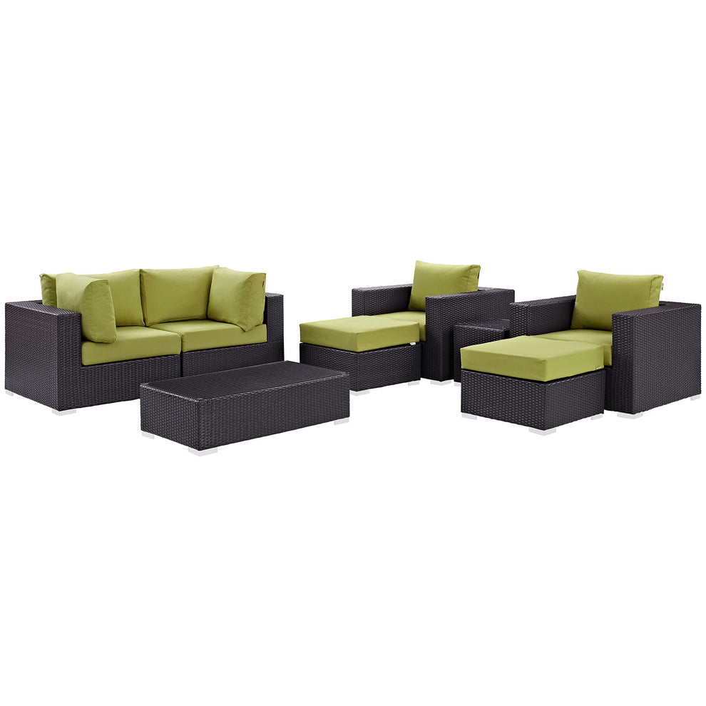 Modway Convene 8 Piece Outdoor Patio Sectional Set - EEI-2206 - EEI-2206 | Outdoor Sofas, Loveseats & Sectionals | Modishstore - 4