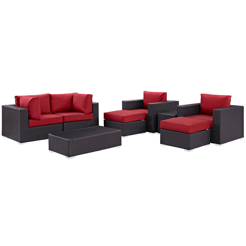 Modway Convene 8 Piece Outdoor Patio Sectional Set - EEI-2206 - EEI-2206 | Outdoor Sofas, Loveseats & Sectionals | Modishstore - 3