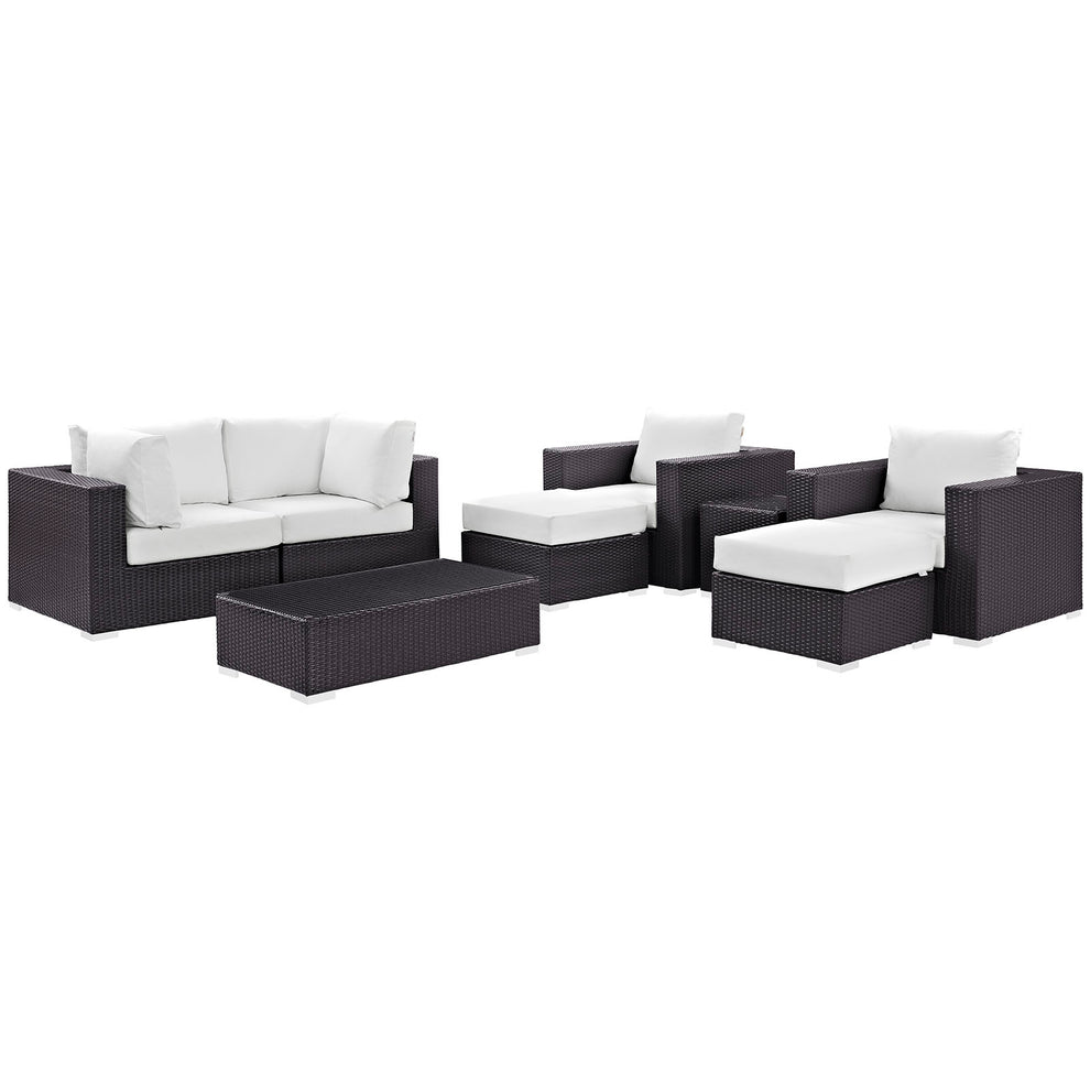 Modway Convene 8 Piece Outdoor Patio Sectional Set - EEI-2206 - EEI-2206 | Outdoor Sofas, Loveseats & Sectionals | Modishstore - 1