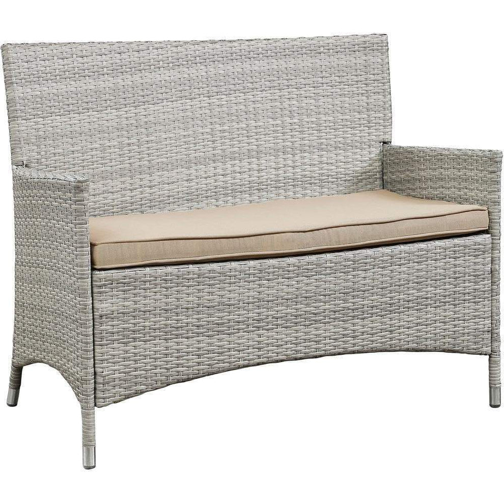 Modway Bridge 4 Piece Outdoor Patio Rattan Conversation Set - EEI-2212 | Outdoor Sofas, Loveseats & Sectionals | Modishstore - 4